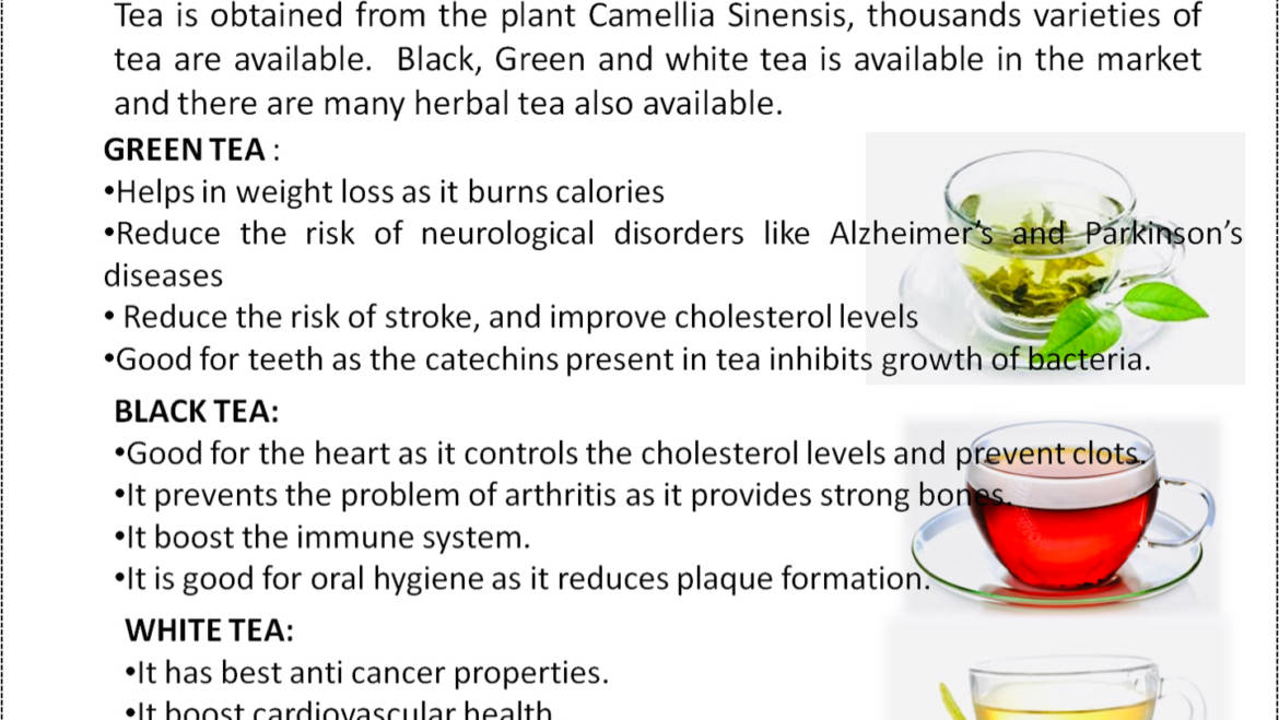 Different Types of Teas and Their Benefits